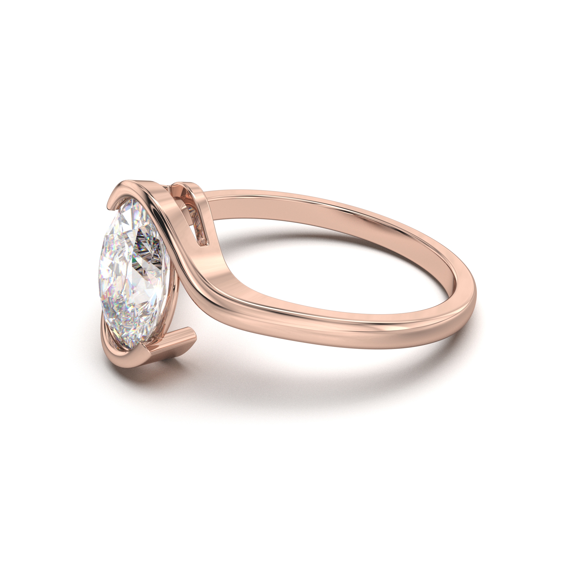 Swirl Oval Ring