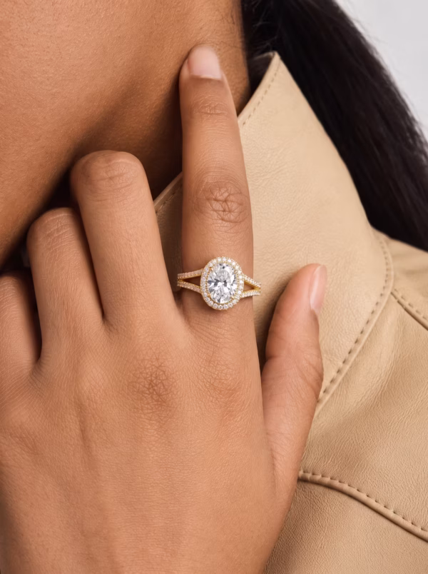 Oval Halo Engagement Ring