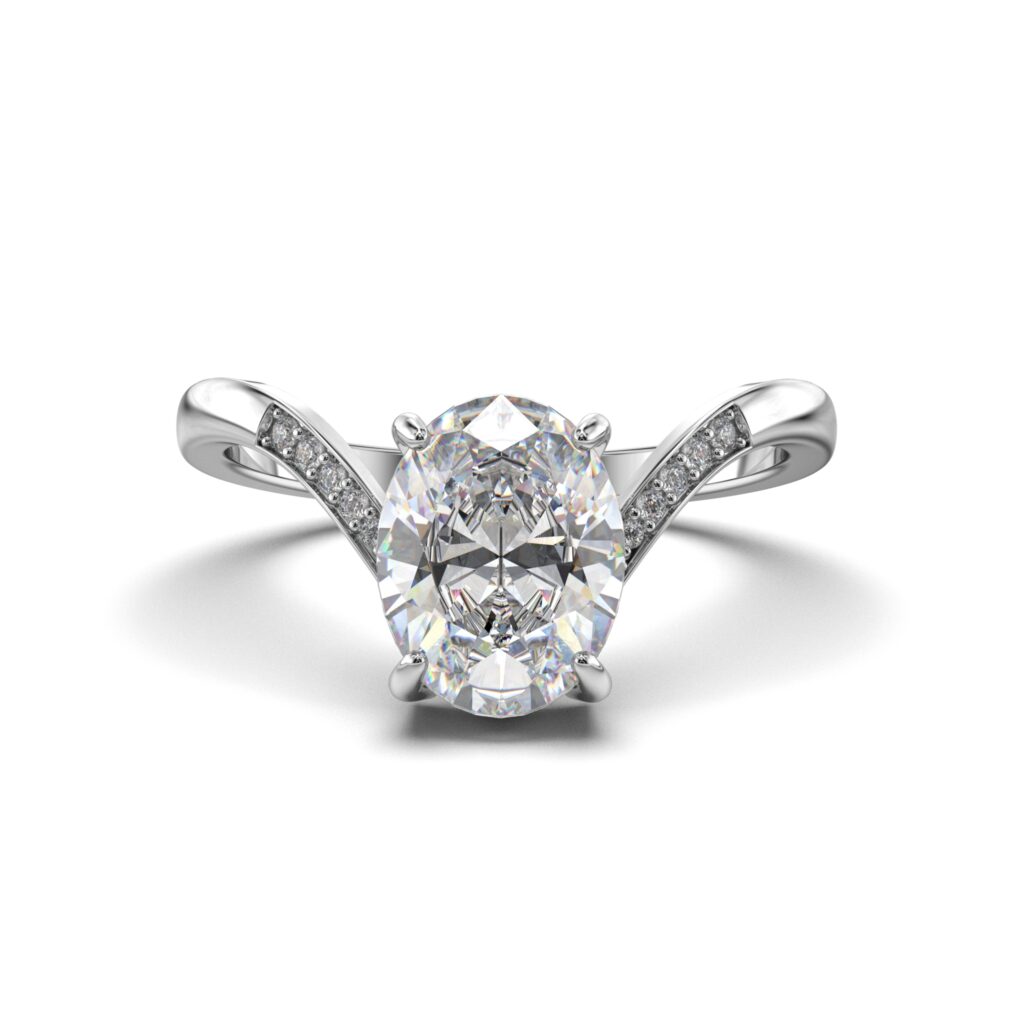 Accented Solitaire Ring