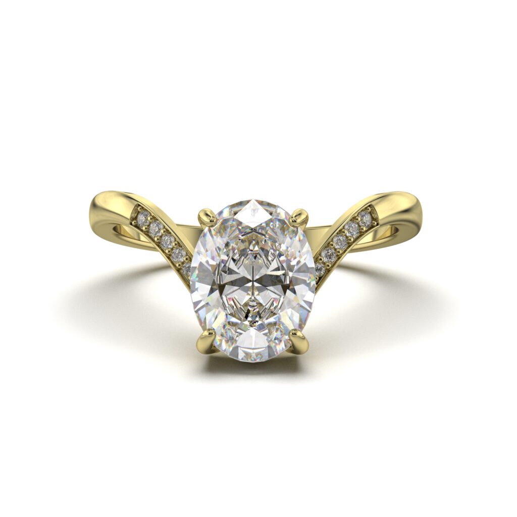 Accented Solitaire Ring