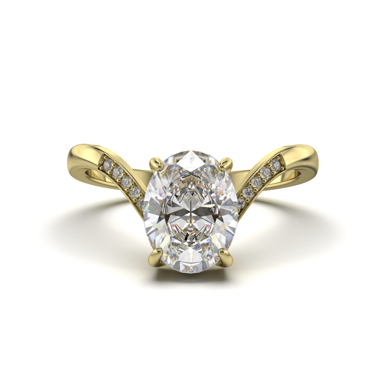 Accented Solitaire Ring