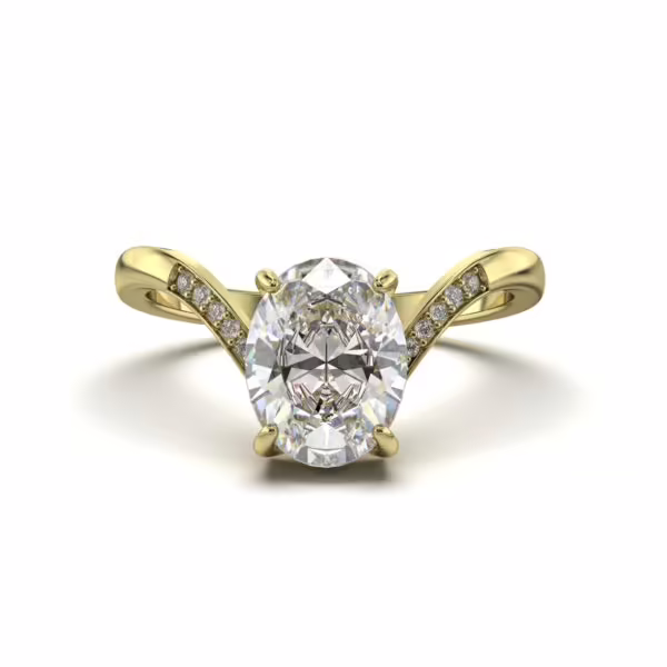 Accented Solitaire Ring