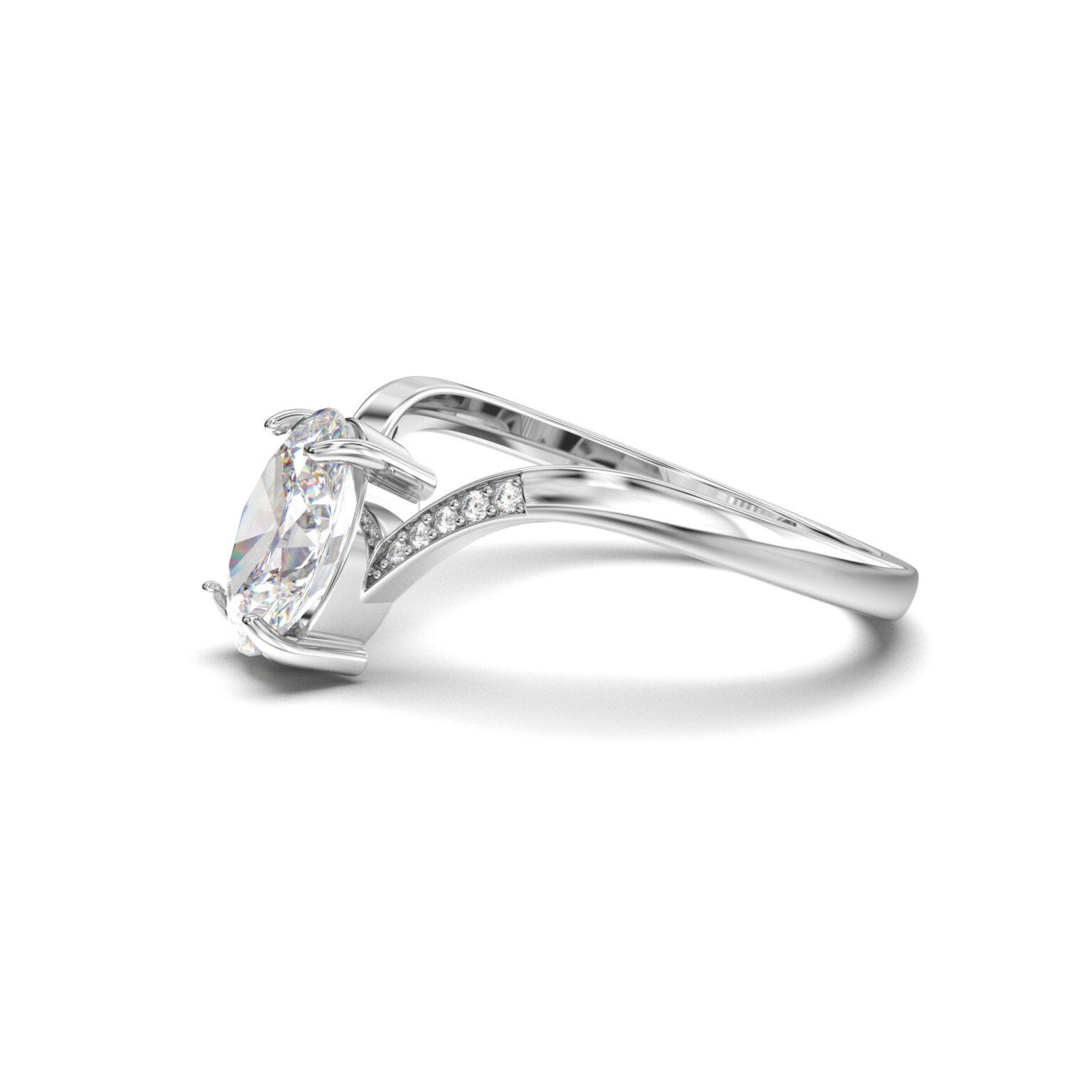 Accented Solitaire Ring