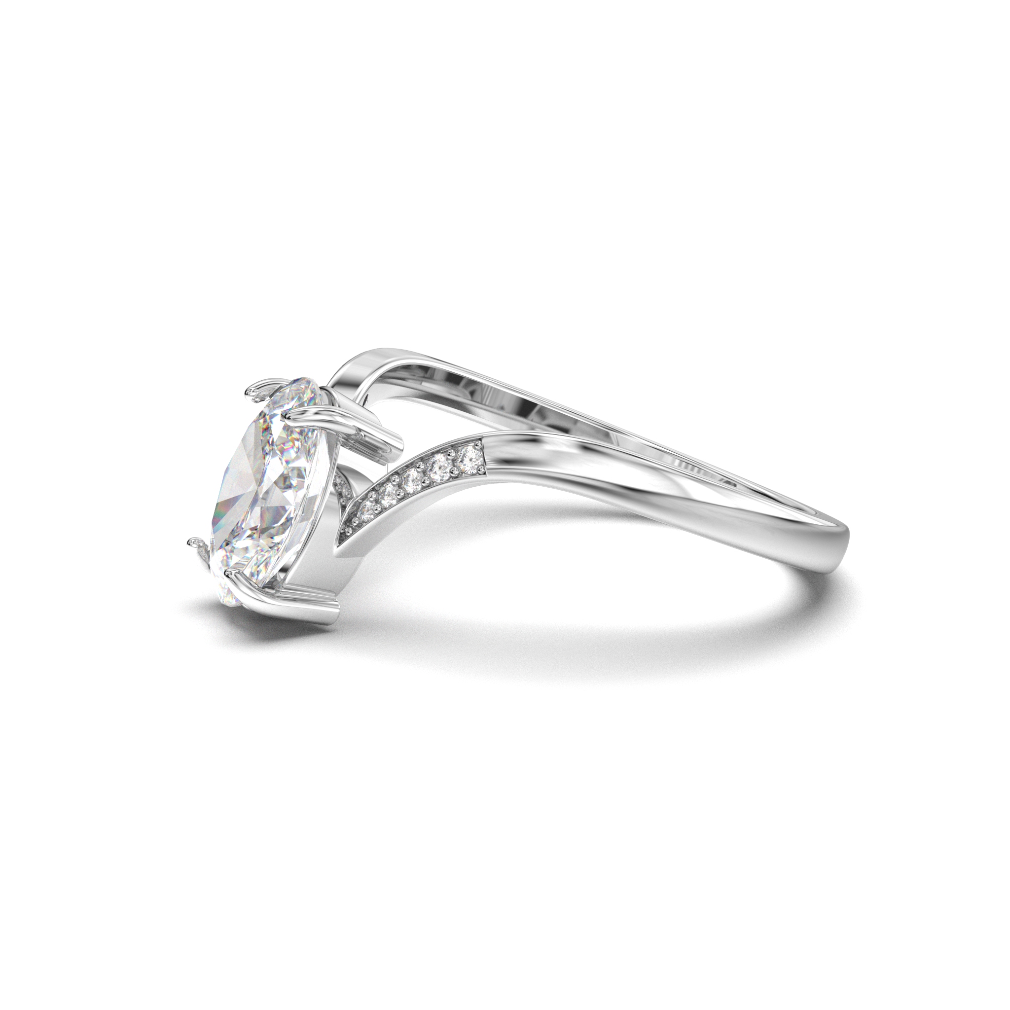 Accented Solitaire Ring