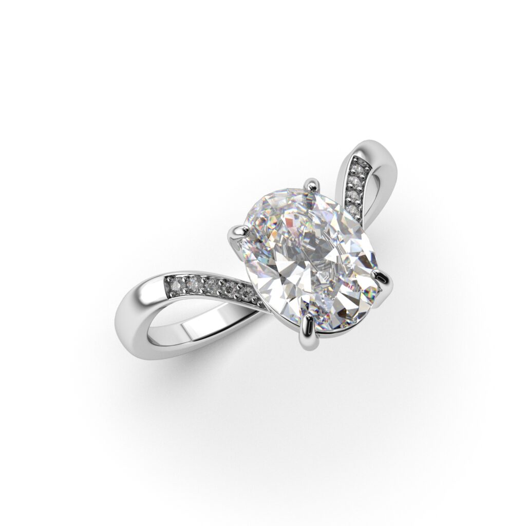Accented Solitaire Ring