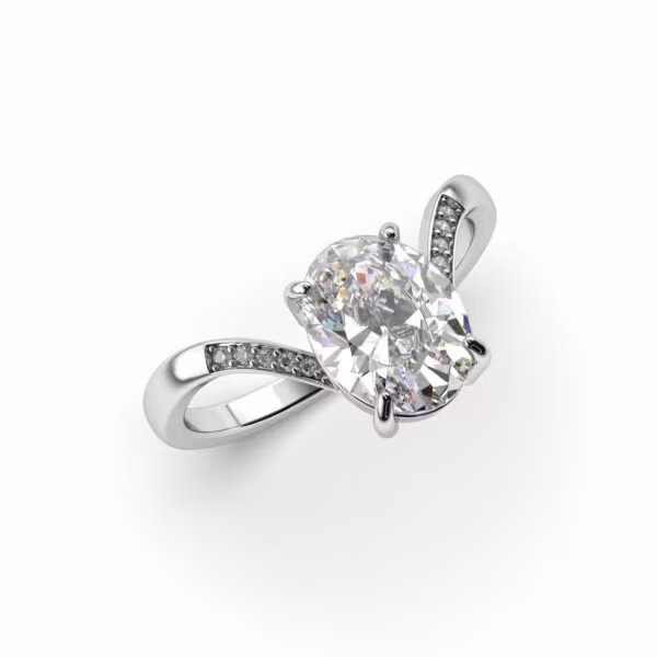 Accented Solitaire Ring