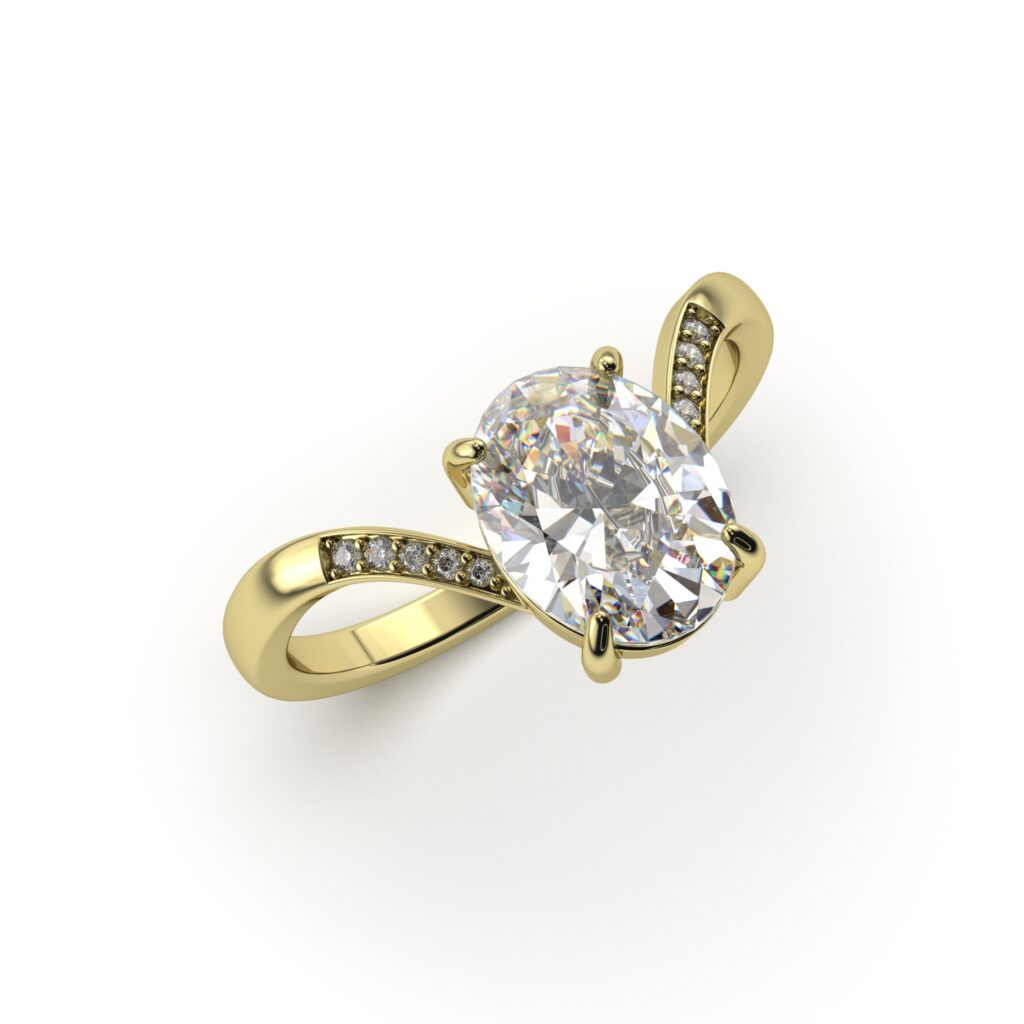 Accented Solitaire Ring