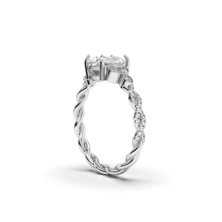 Braided Leaf Ring