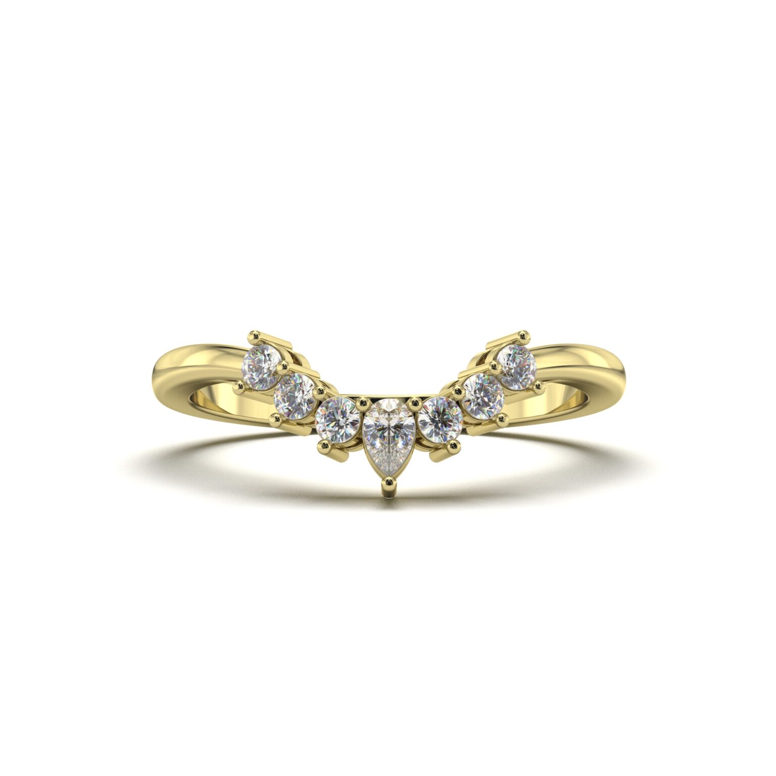 Oval Enhancer Set Oval Accented Solitaire Curved Diamond Band