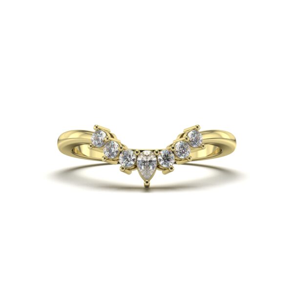 Oval Enhancer Set Oval Accented Solitaire Curved Diamond Band