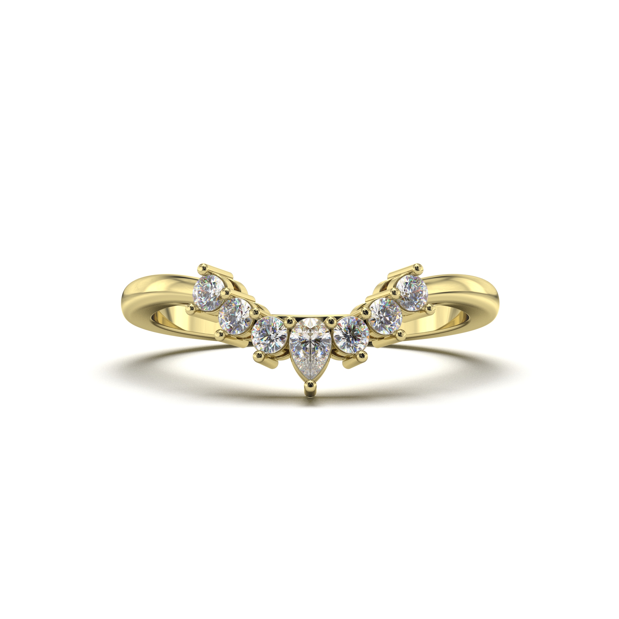 Oval Enhancer Set Oval Accented Solitaire Curved Diamond Band