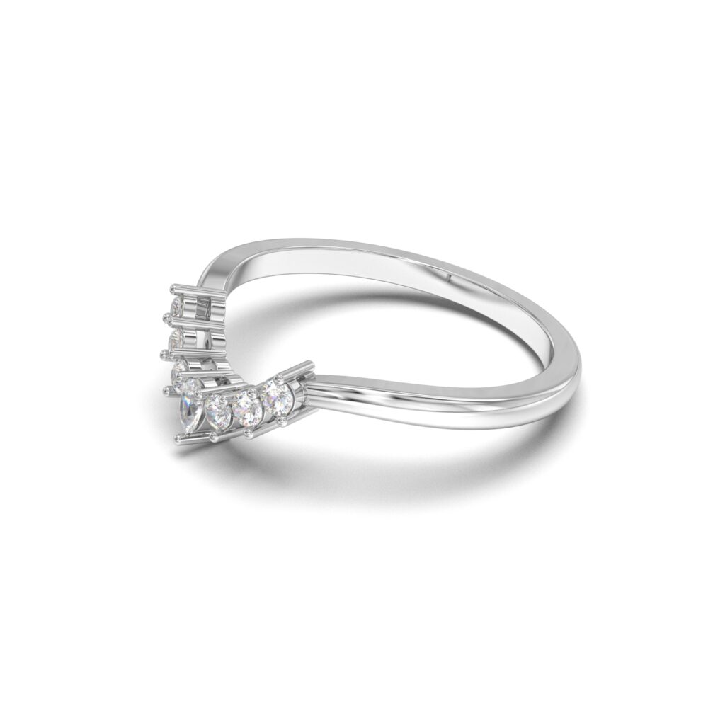 Oval Enhancer Set Oval Accented Solitaire Curved Diamond Band