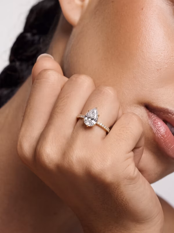 Pear Pavé Engagement Ring