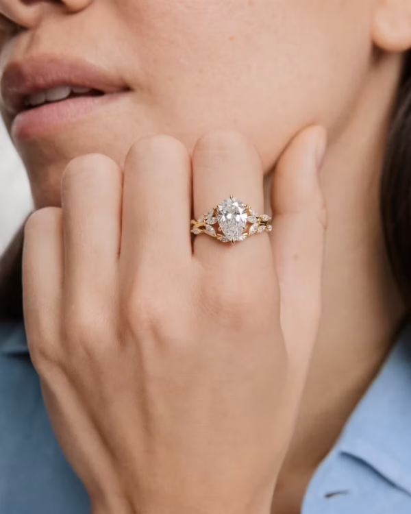 Pear Vine Engagement Ring