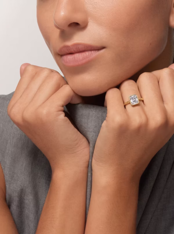 Radiant Bezel Solitaire Ring