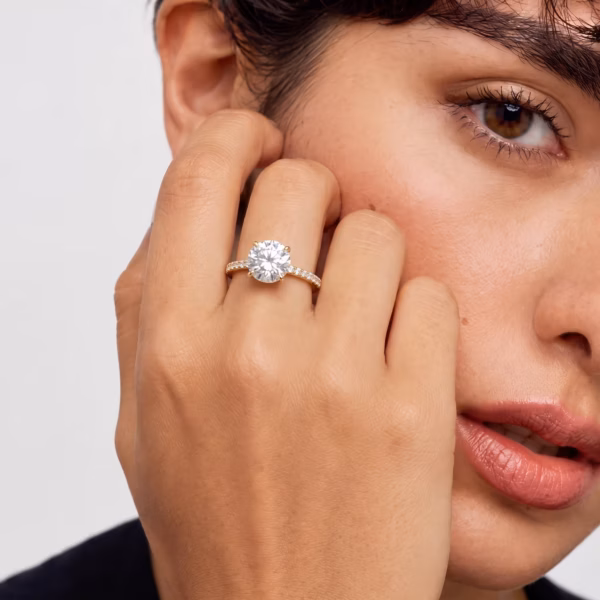 Hidden Halo Engagement Ring