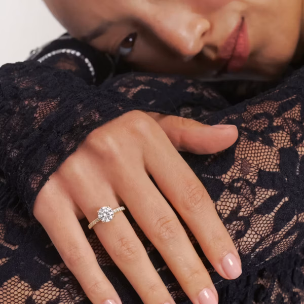 Hidden Halo Engagement Ring