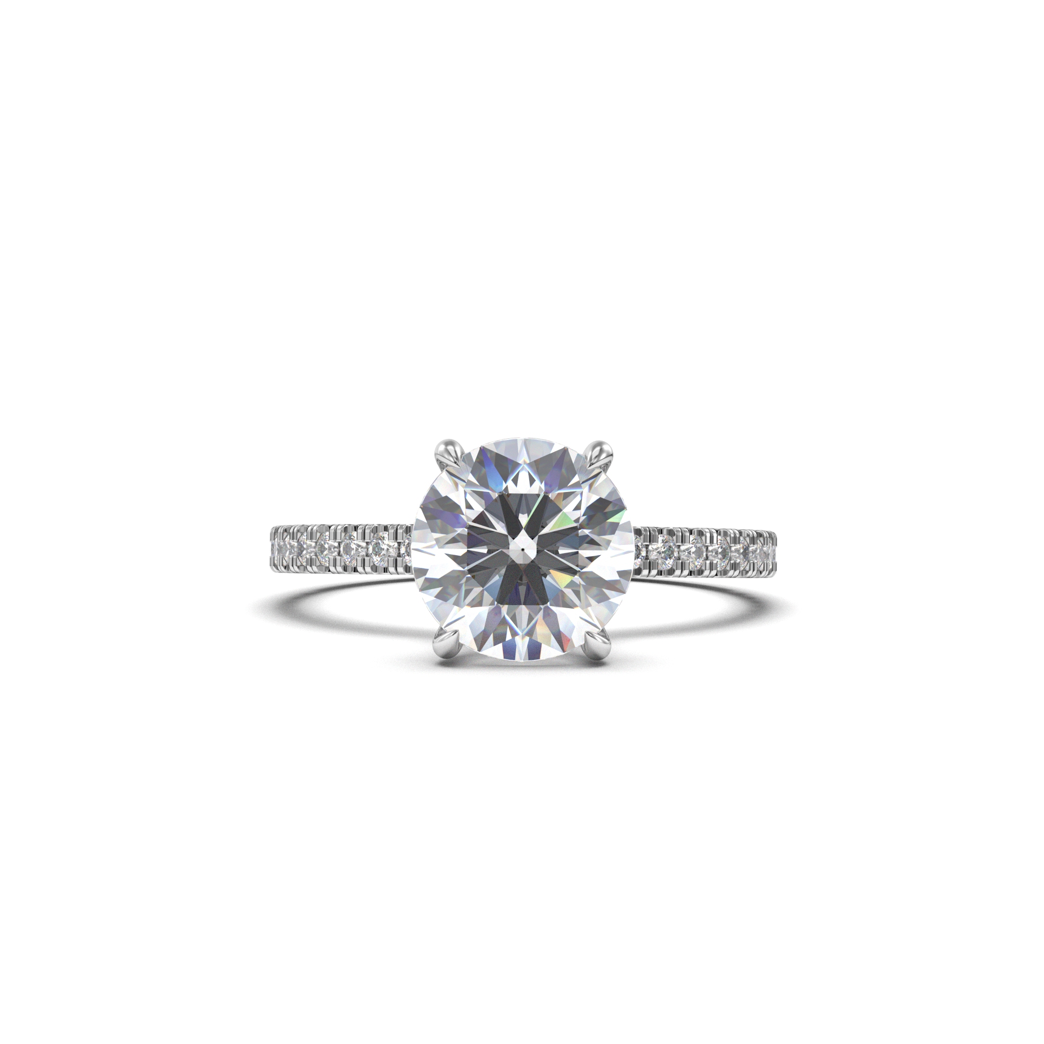 Round Pavé Engagement