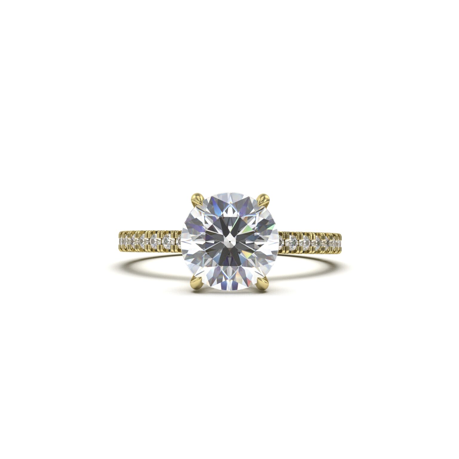 Round Pavé Engagement