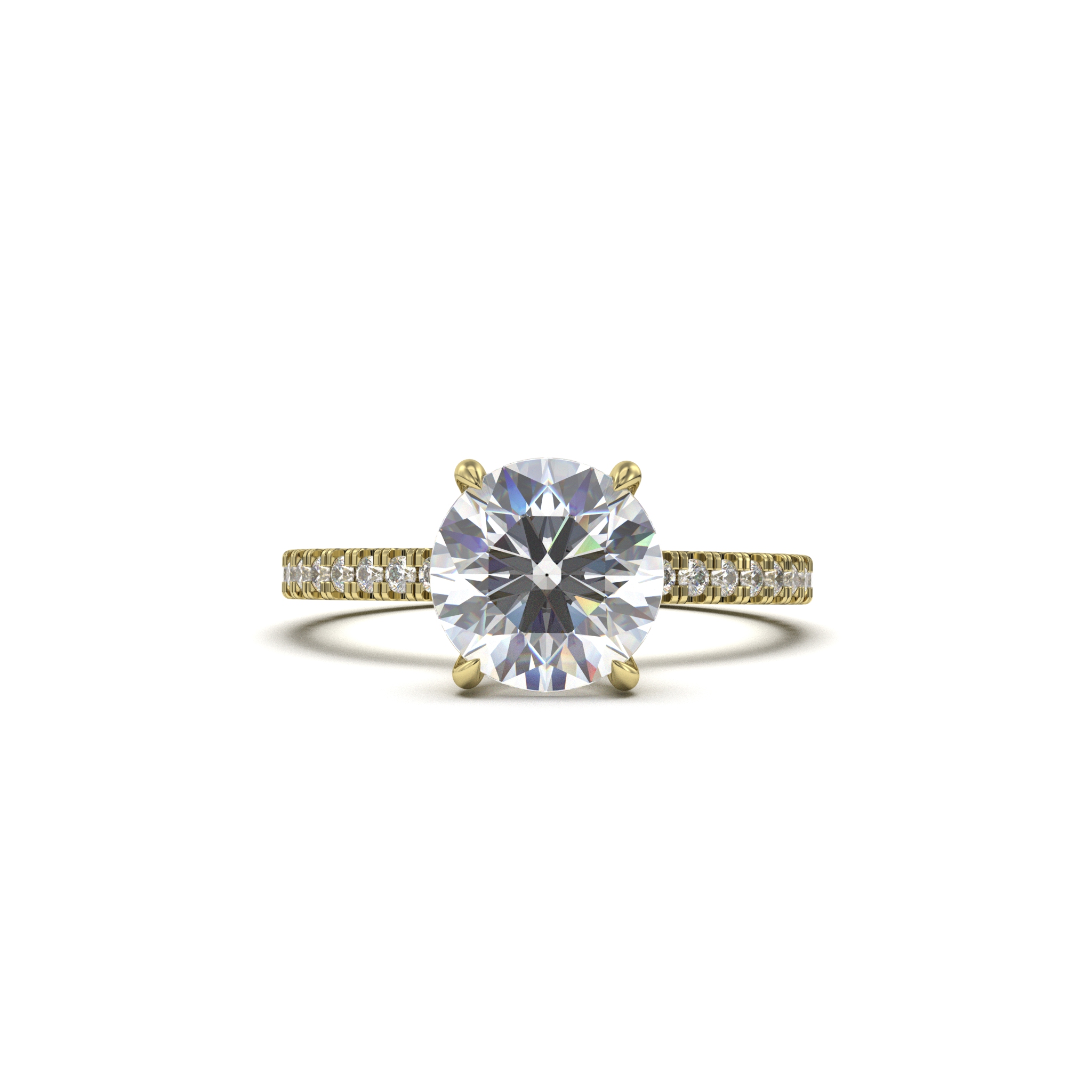 Round Pavé Engagement