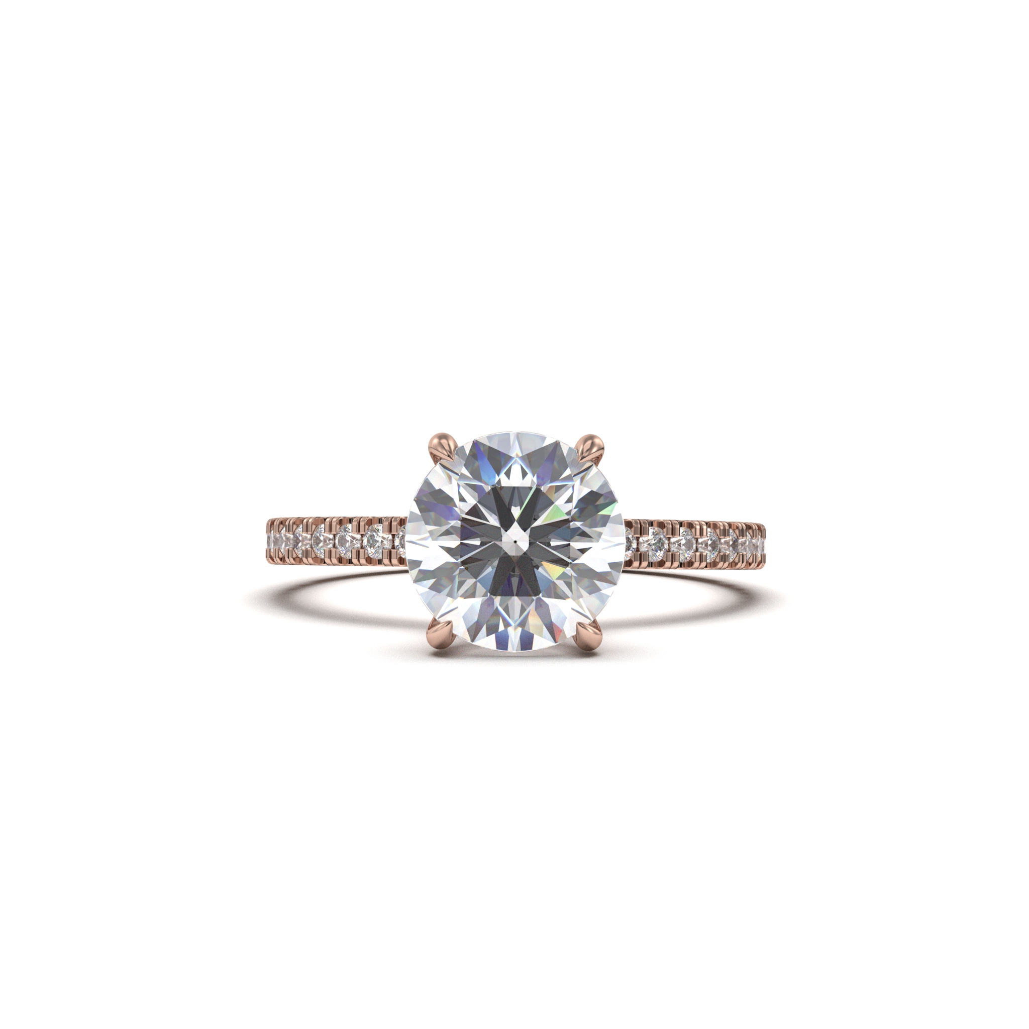 Round Pavé Engagement