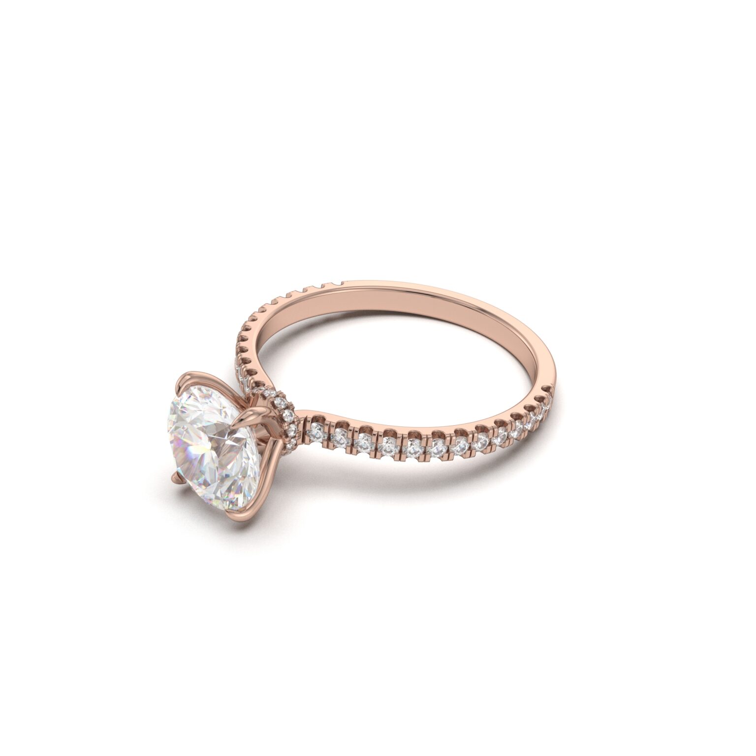 Round Pavé Engagement