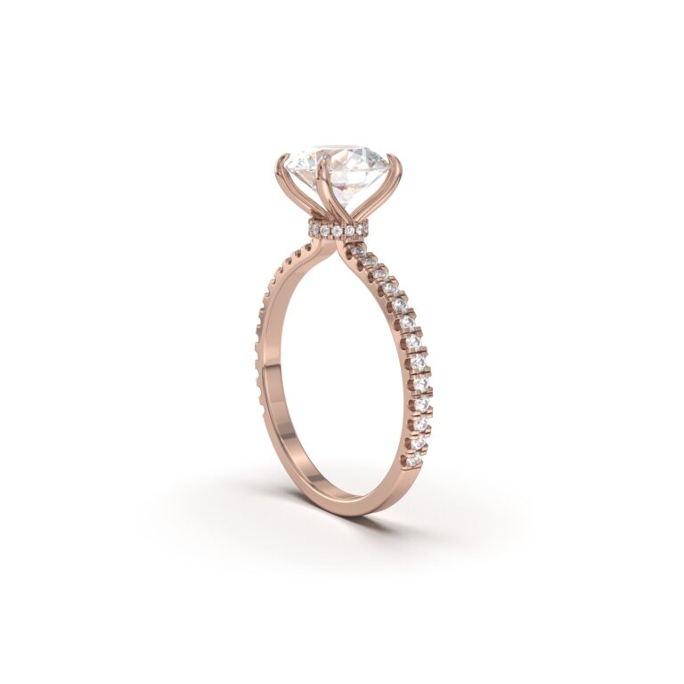 Round Pavé Engagement