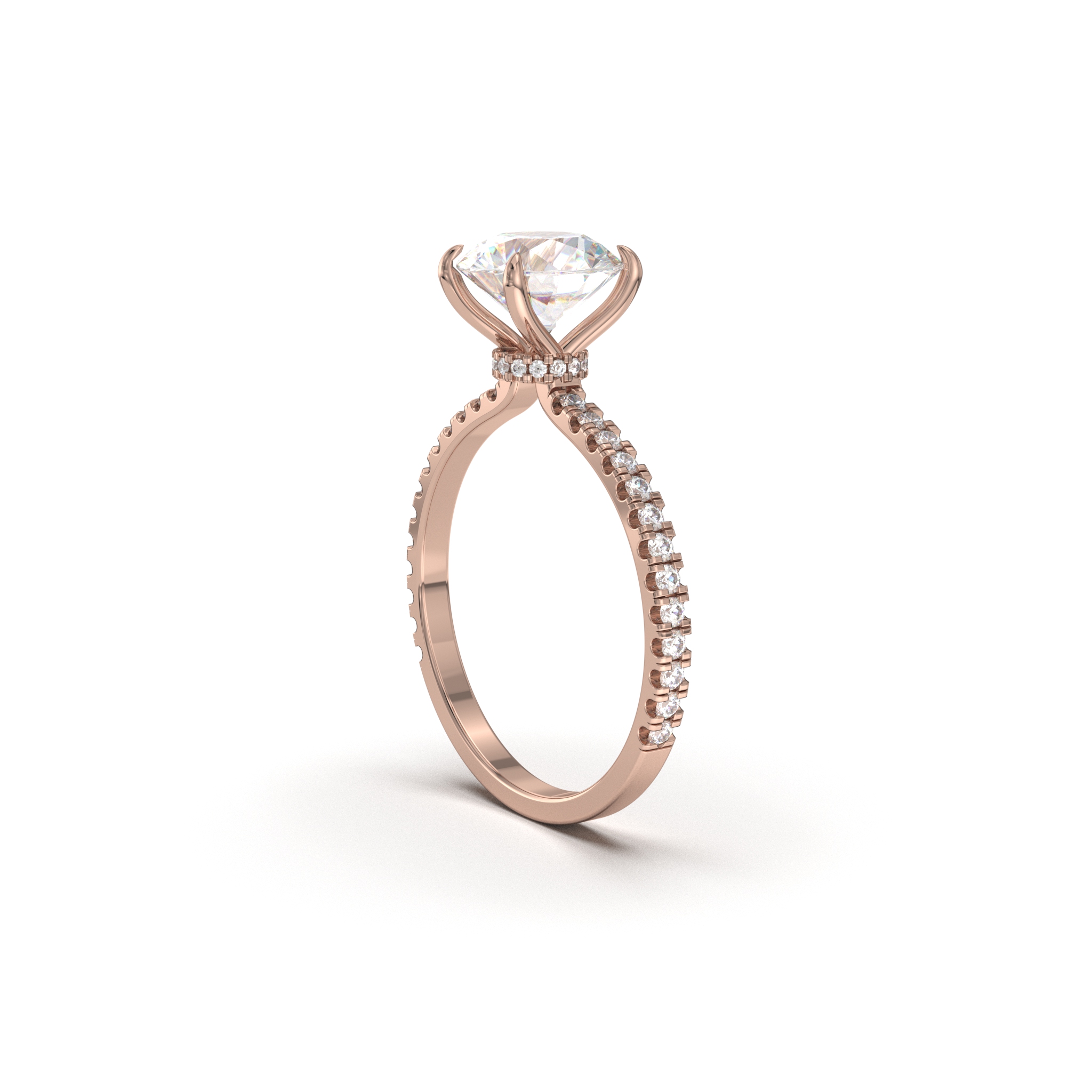 Round Pavé Engagement