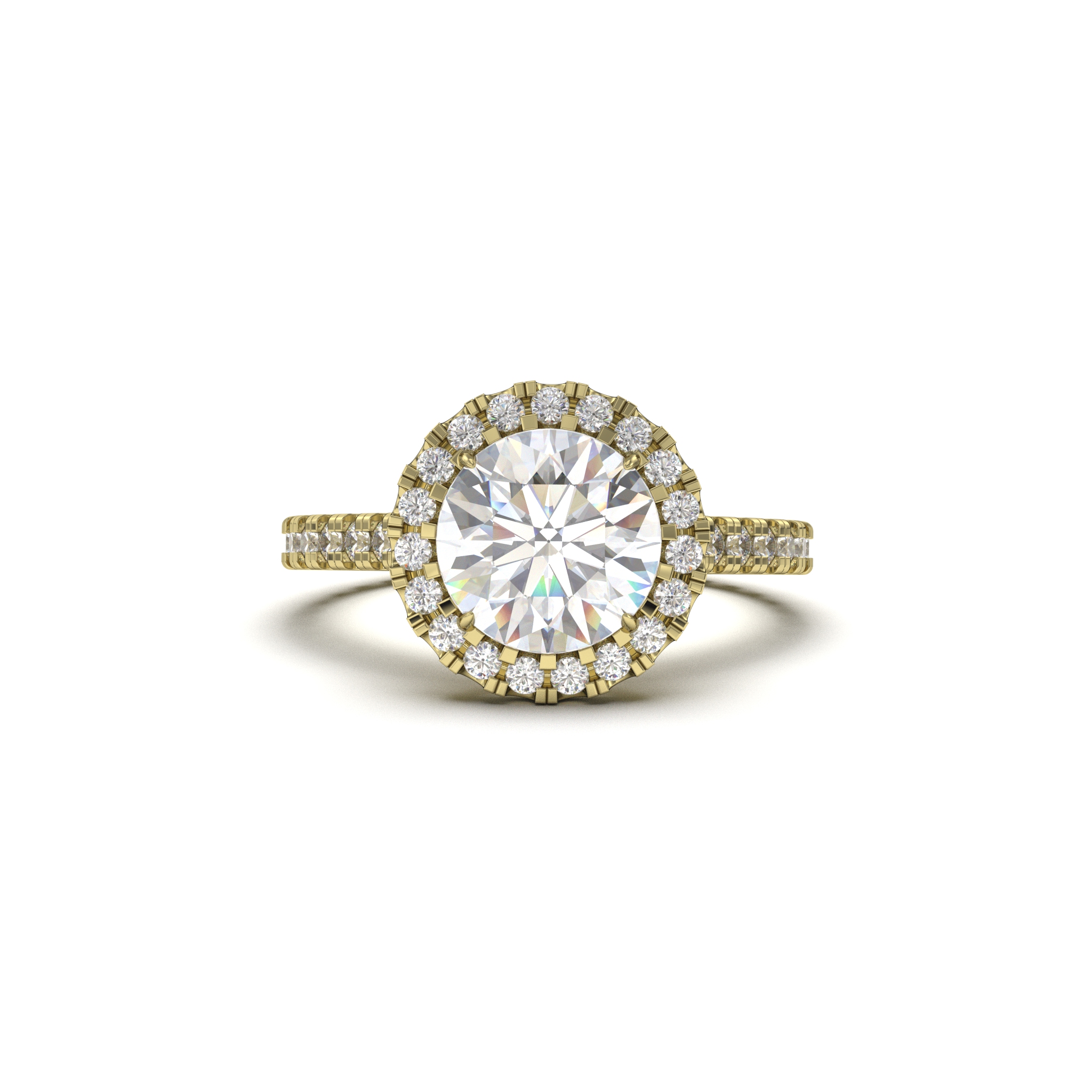 Round Halo Pavé