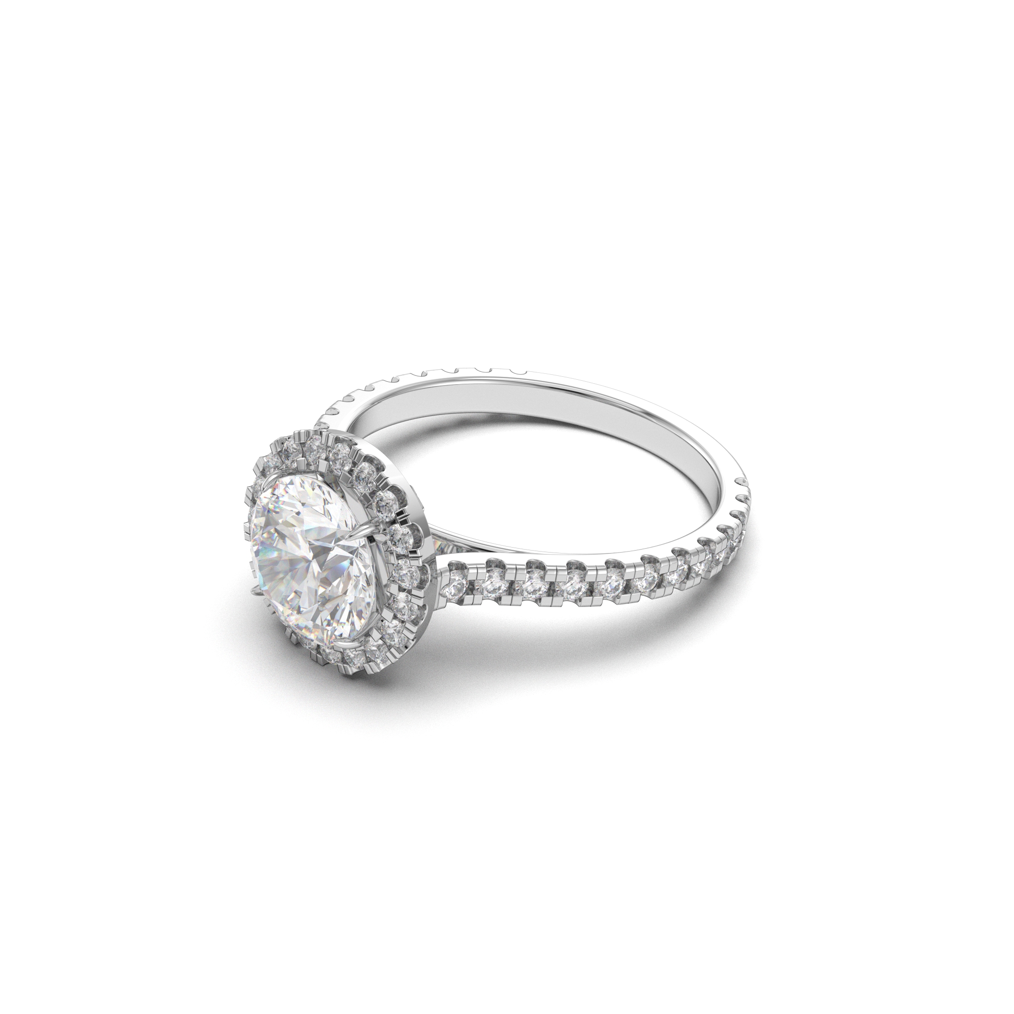 Round Halo Pavé