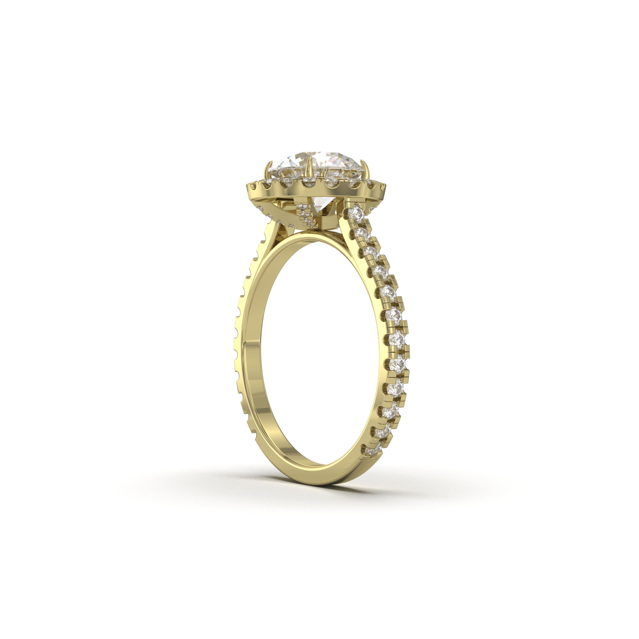 Round Halo Pavé