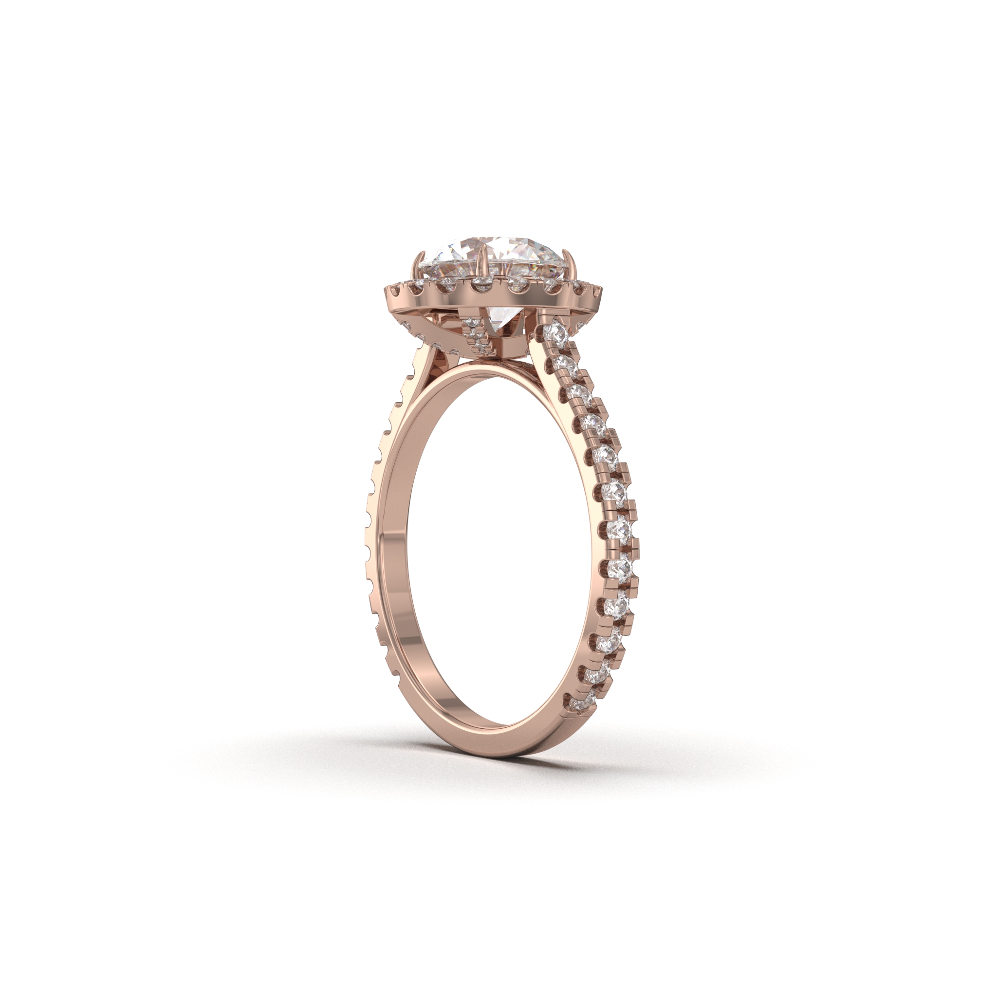 Round Halo Pavé
