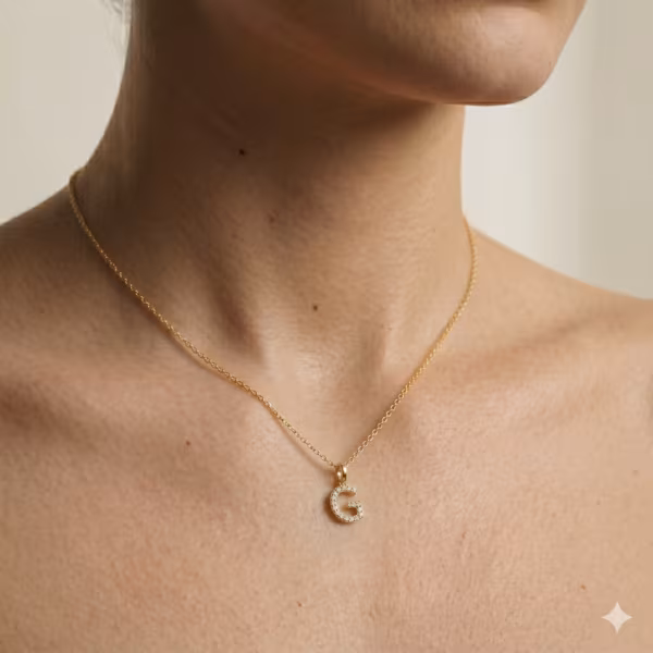 Diamond Initial Pendant