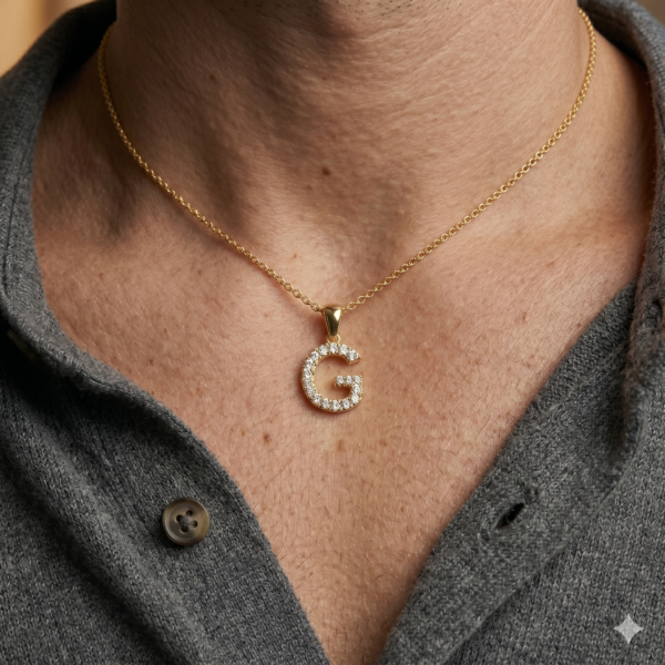Diamond Initial Pendant
