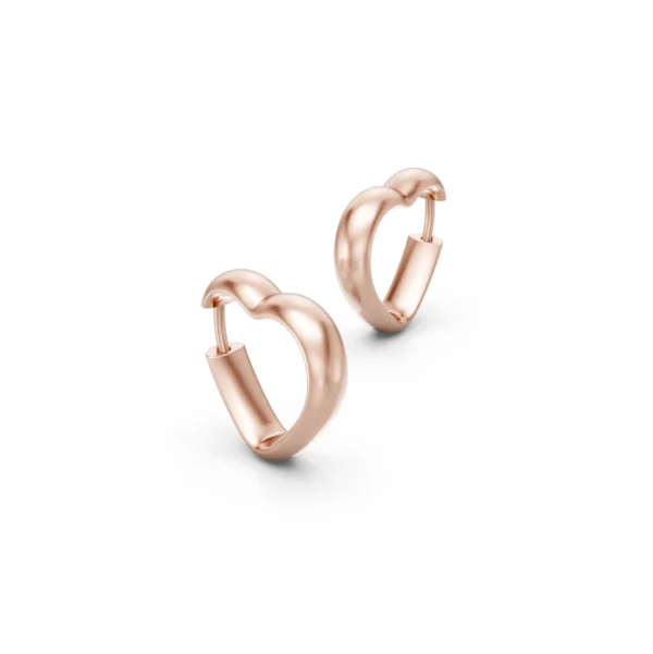 Heart Hoops Earrings