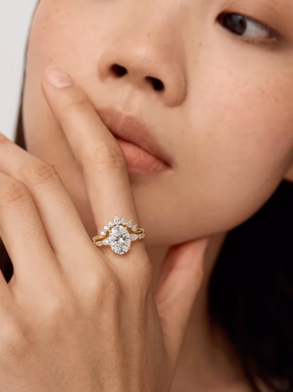 Oval Bridal Set Ring