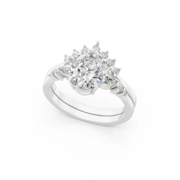 Oval Bridal Set Ring