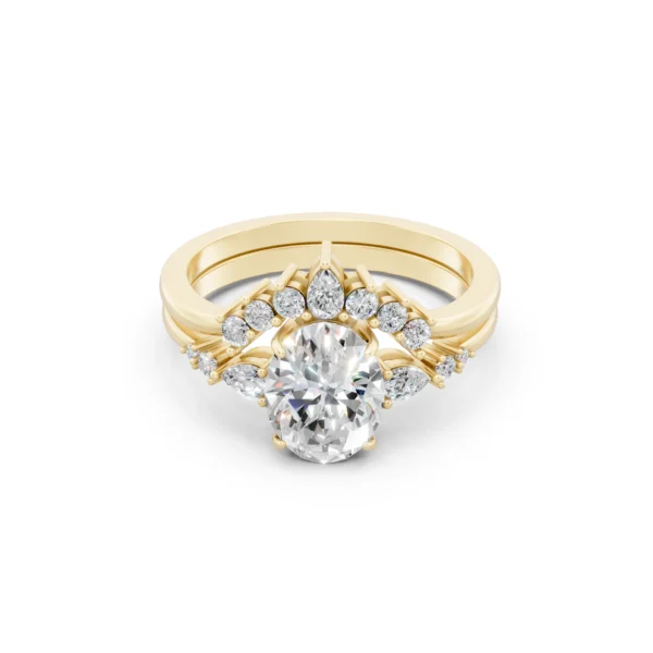 Oval Bridal Set Ring