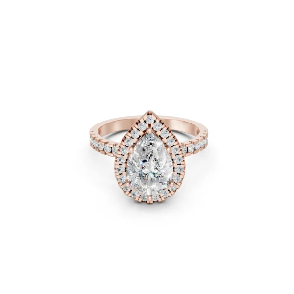 Pear Halo Engagement Ring