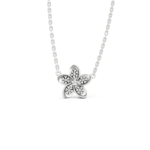 Plumeria Diamond Necklace
