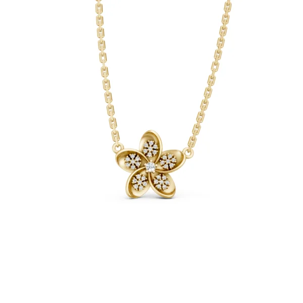 Plumeria Diamond Necklace