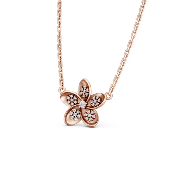 Plumeria Diamond Necklace