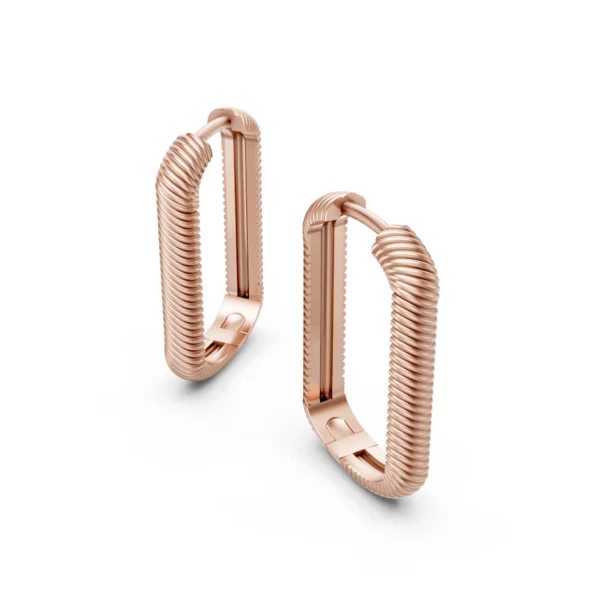 Rectangle Hoop Earrings