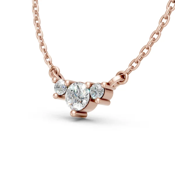 Three Stone Diamond Necklace