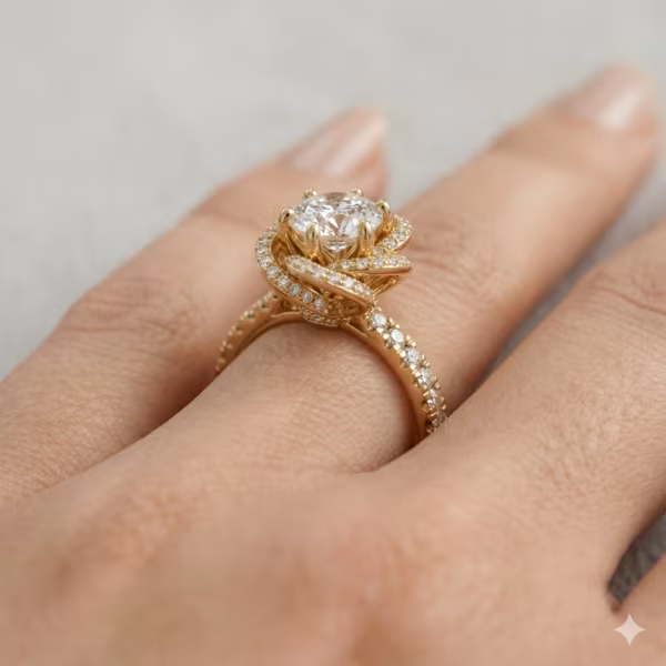 Floral Halo Ring