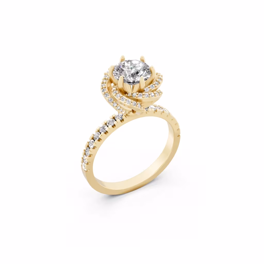 Floral Halo Ring