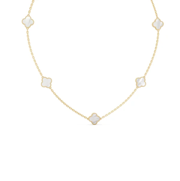 Mother of Pearl Clover Necklace