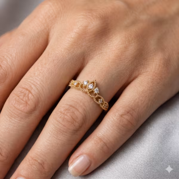Crown Diamond Ring