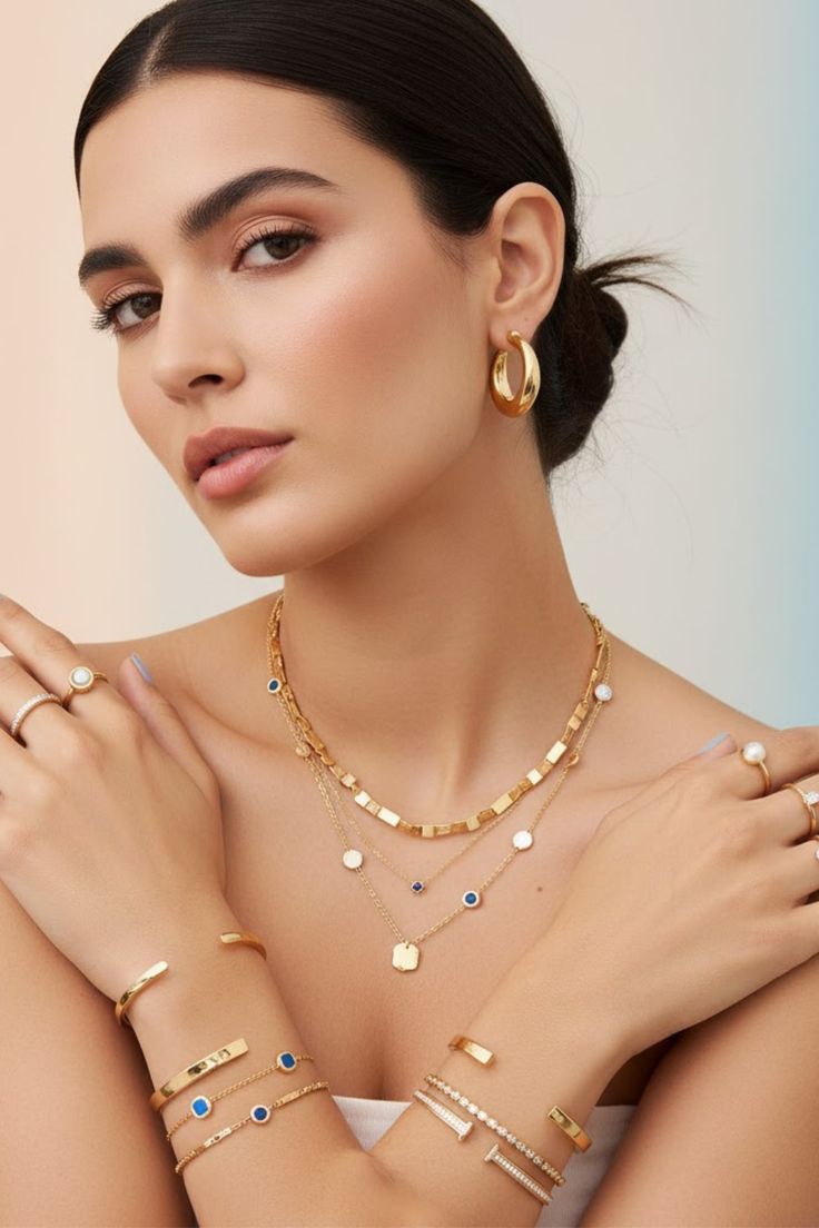 18K gold diamond necklace collection Bahrain — Empire Jewellery