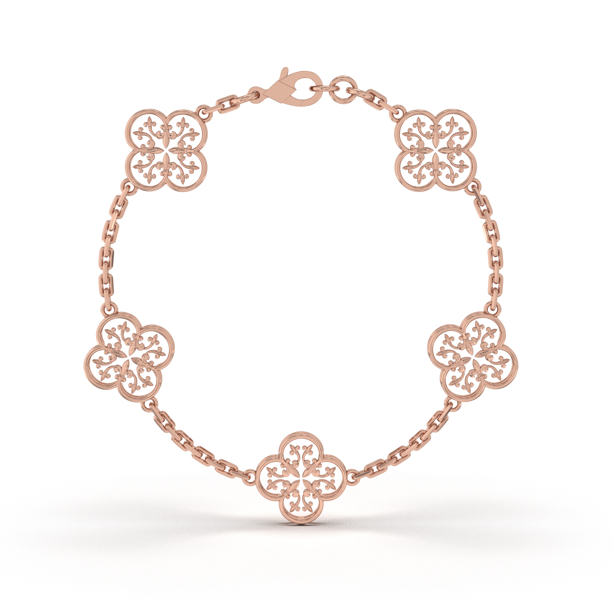 Filigree Clover Bracelet 7 Filigree Clover Bracelet